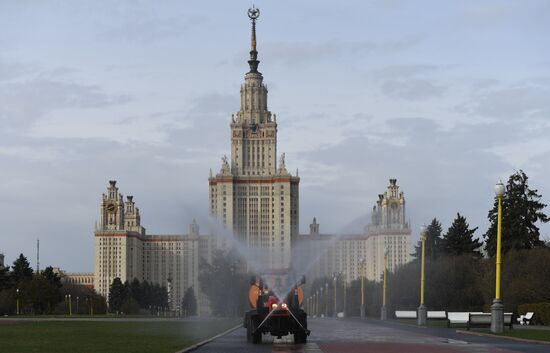 Russia Coronavirus Disinfection 