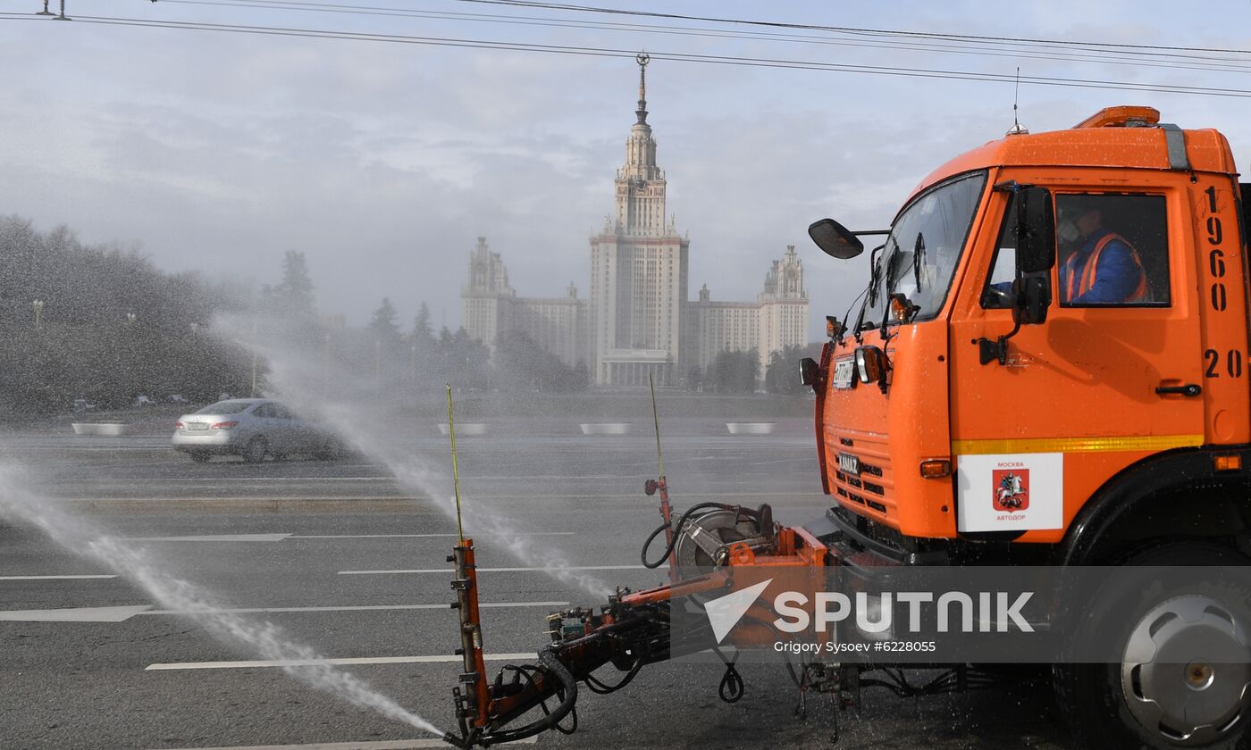 Russia Coronavirus Disinfection 