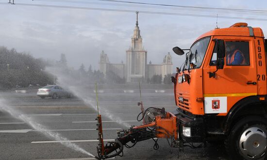 Russia Coronavirus Disinfection 