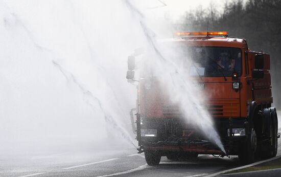 Russia Coronavirus Disinfection 