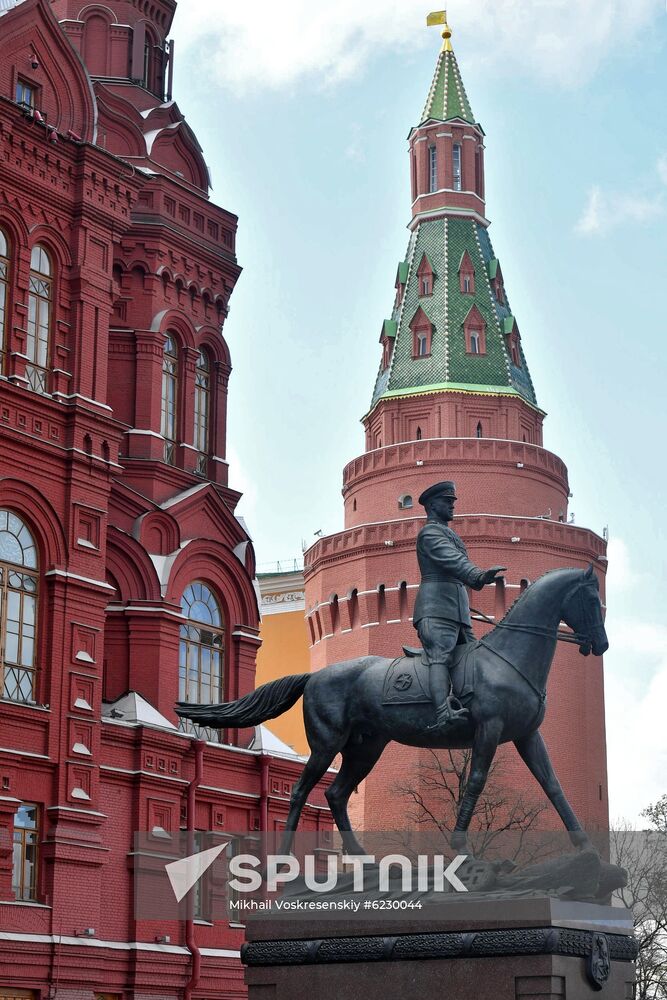 Restoration of Monument to Marshal Georgy Zhukov completed in Moscow