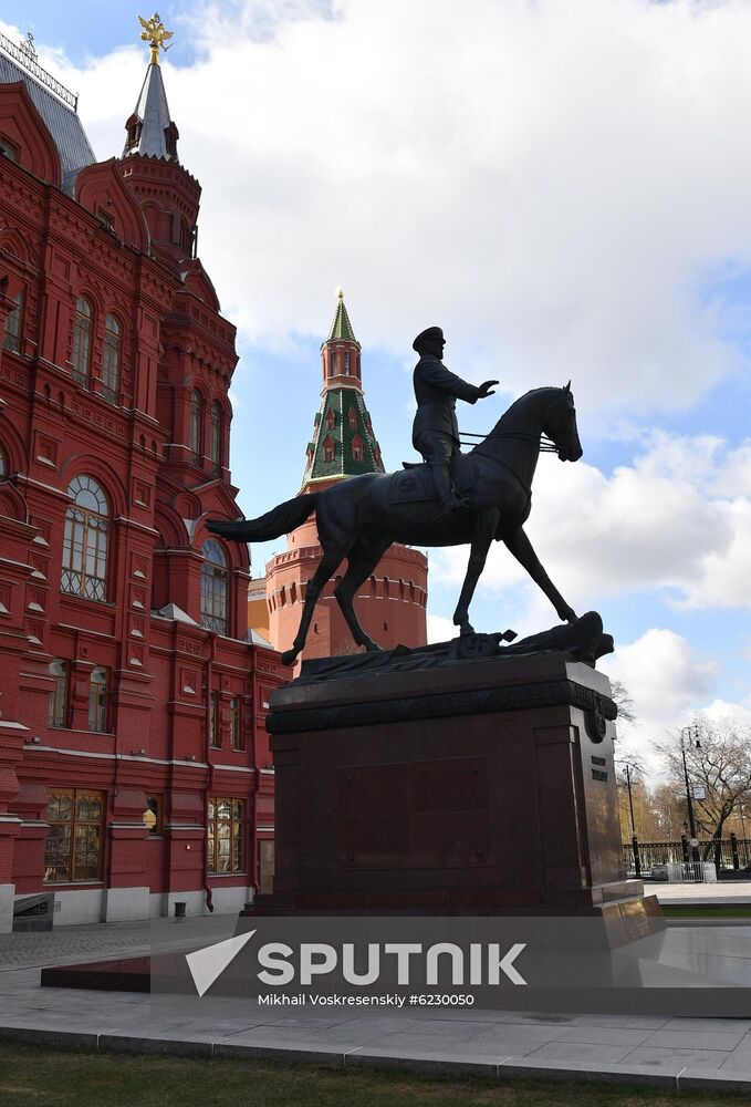 Restoration of Monument to Marshal Georgy Zhukov completed in Moscow