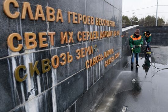 Clean-up of memorial complex in Kazan