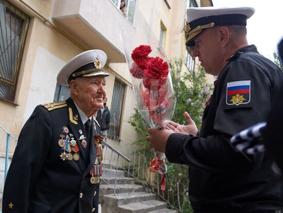 Personal parade for WWII veteran Kuzin