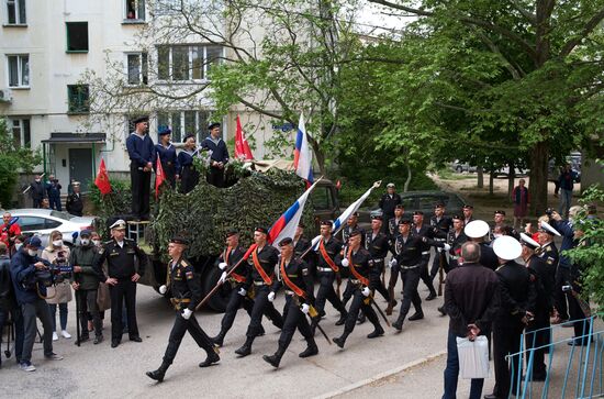 Personal parade for WWII veteran Kuzin