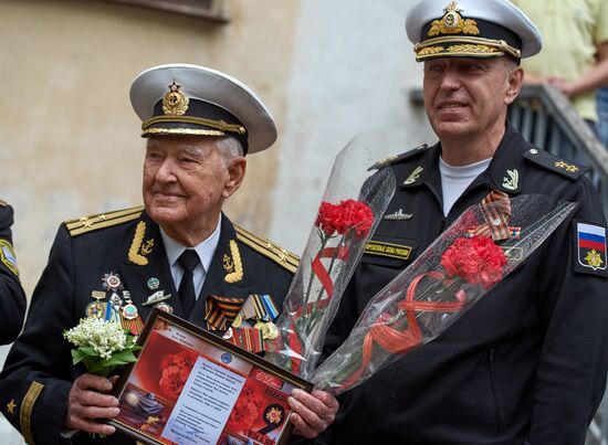 Personal parade for WWII veteran Kuzin
