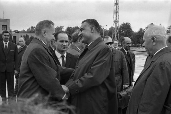 President of United Arab Republic Gamal Abdel Nasser visits Soviet Union