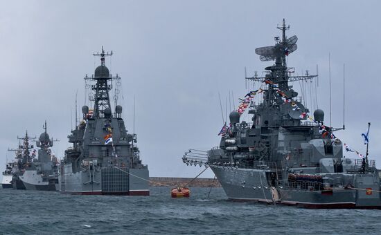 Russia Crimea Victory Day Parade Rehearsal