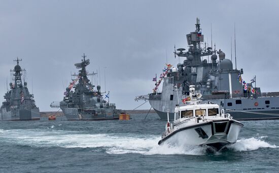 Russia Crimea Victory Day Parade Rehearsal