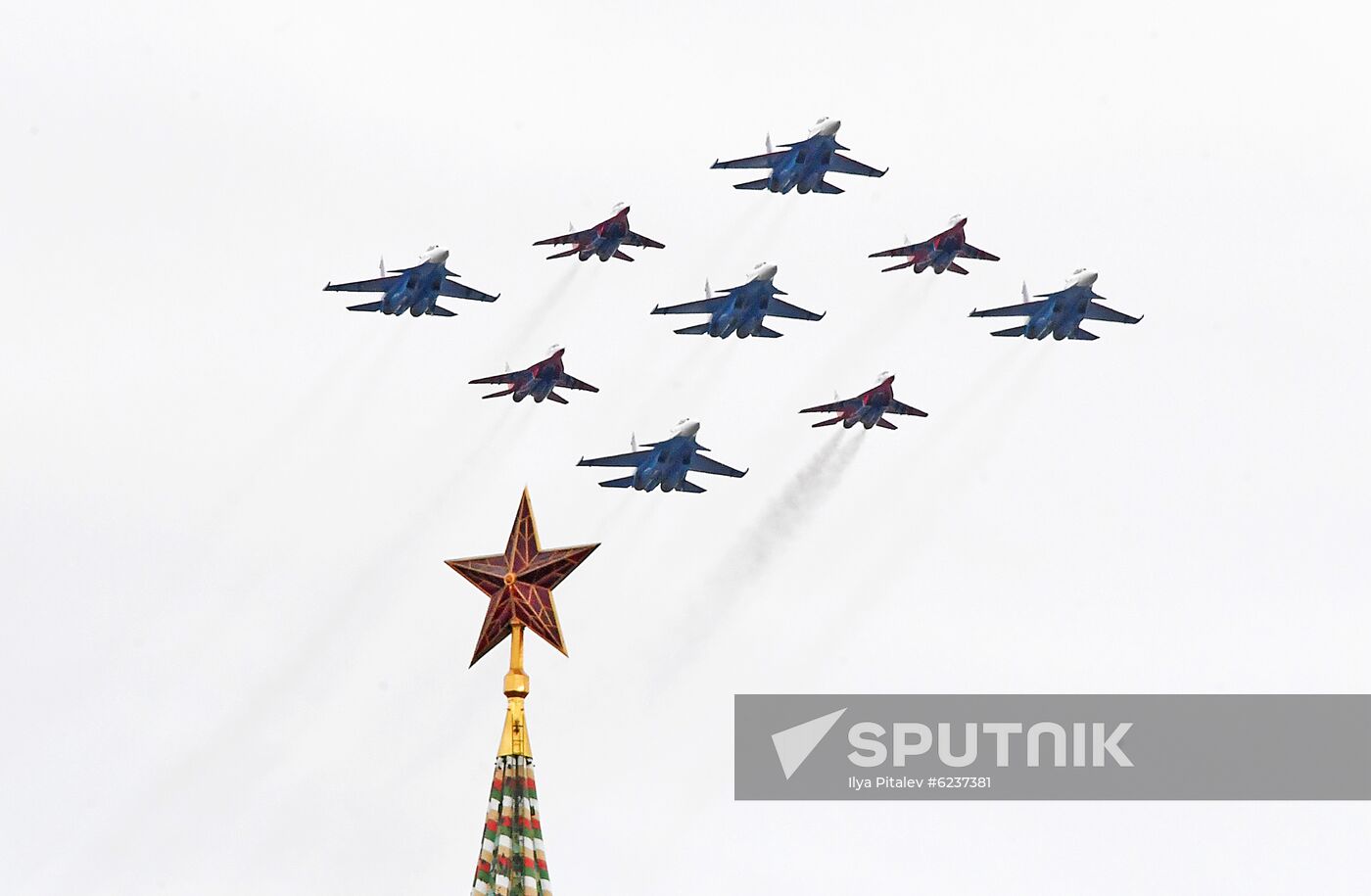 Victory Day flypast in Moscow
