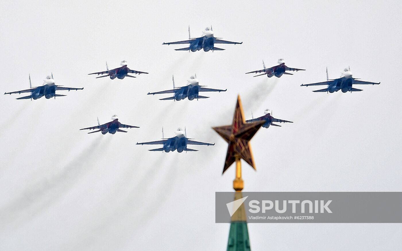 Victory Day flypast in Moscow