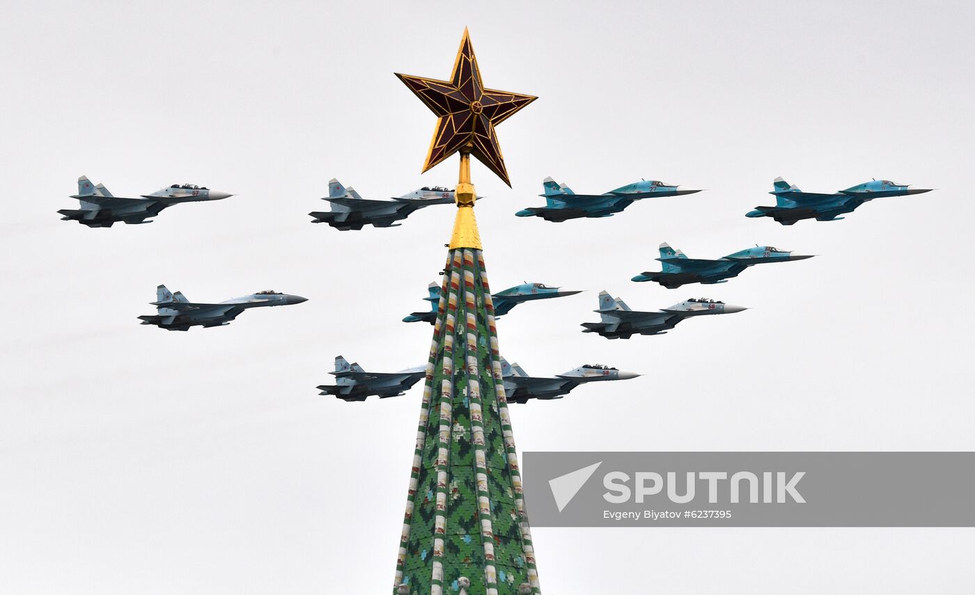 Victory Day flypast in Moscow