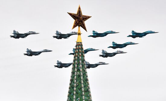 Victory Day flypast in Moscow