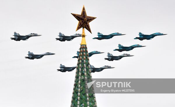 Victory Day flypast in Moscow