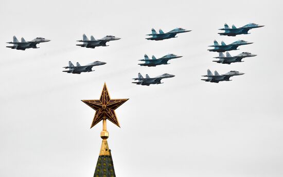 Victory Day flypast in Moscow