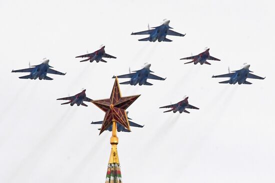 Victory Day flypast in Moscow