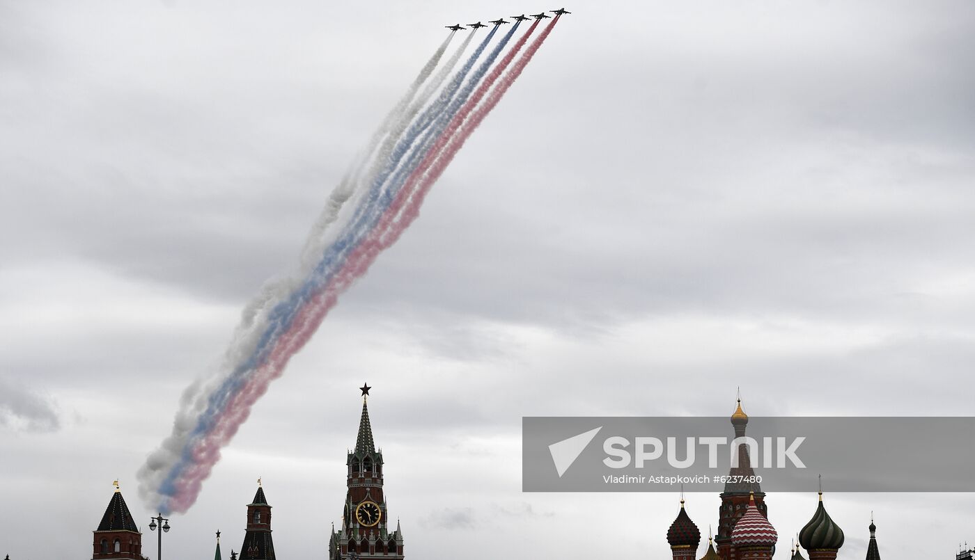 Victory Day flypast in Moscow
