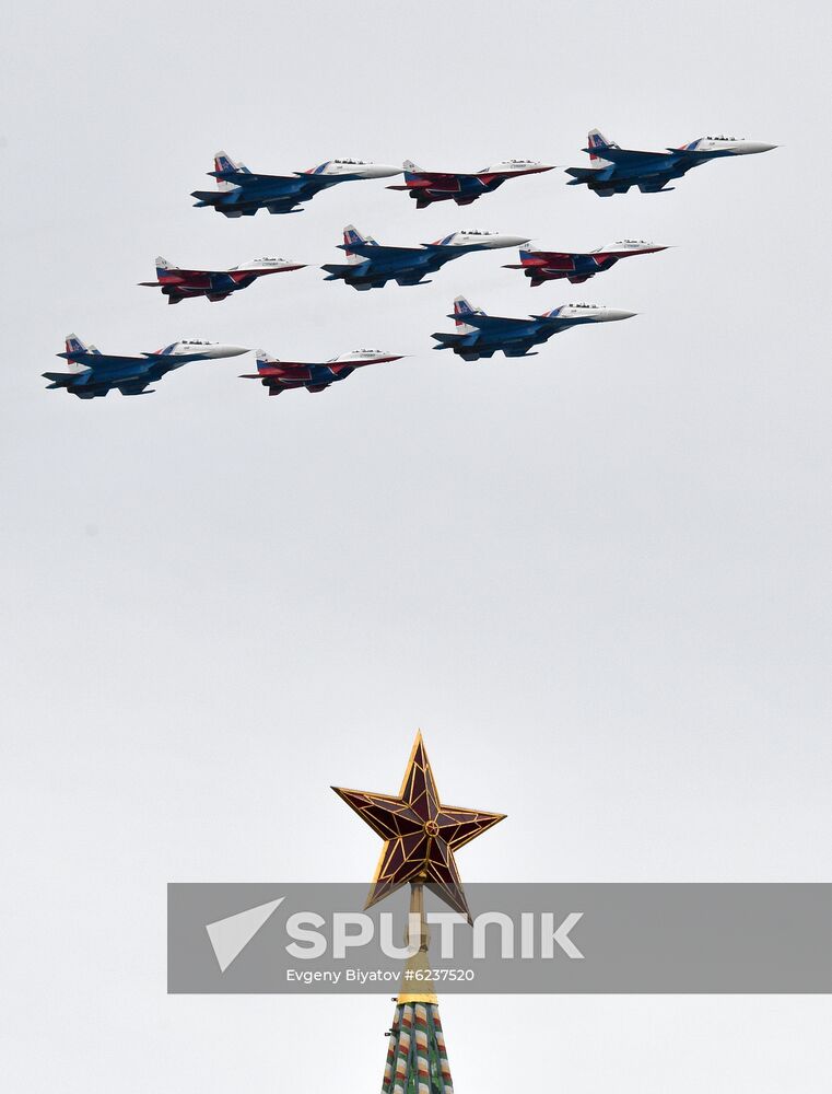 Victory Day flypast in Moscow