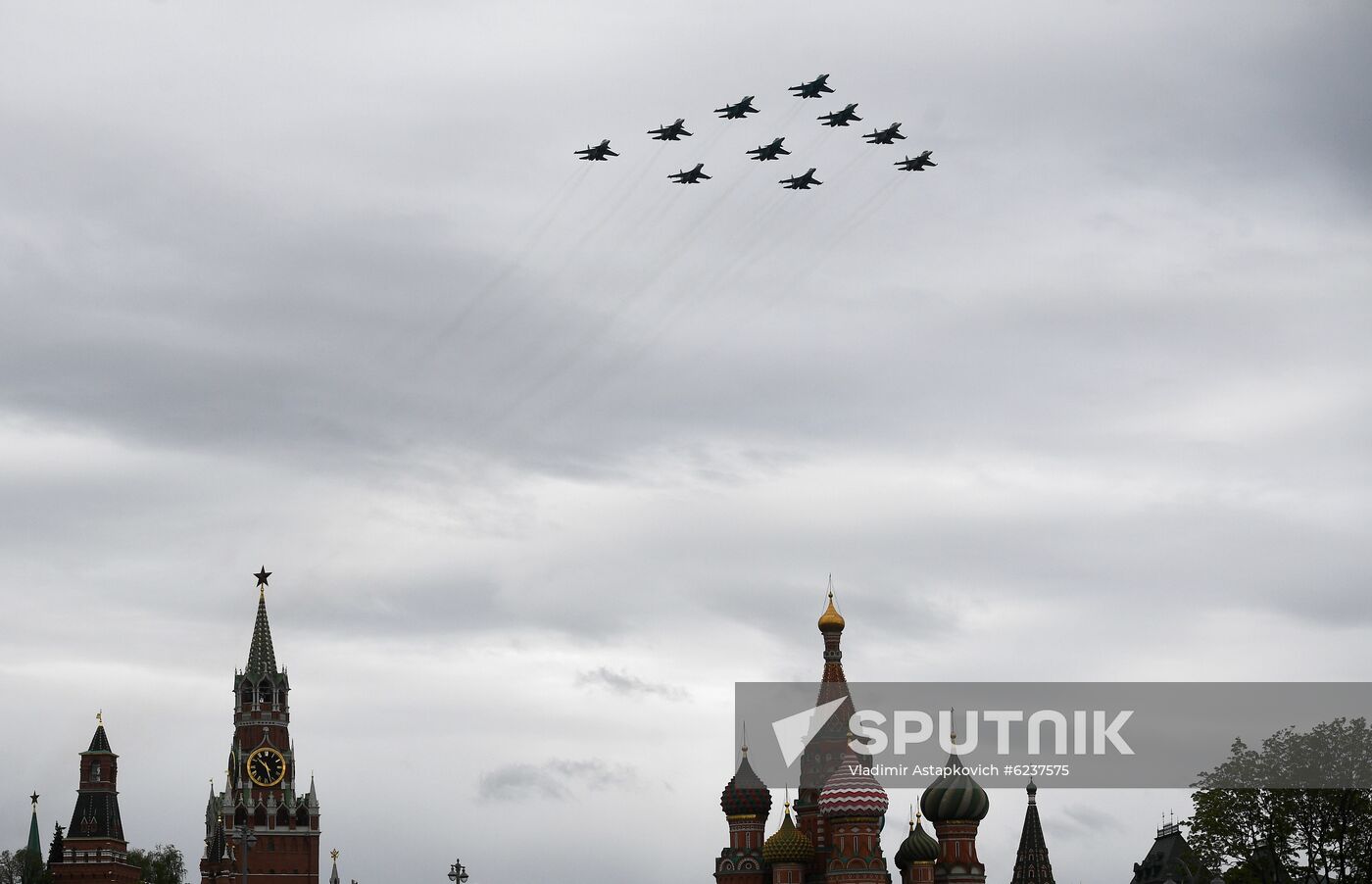 Victory Day flypast in Moscow