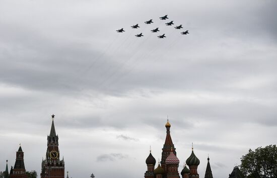 Victory Day flypast in Moscow