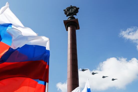 Air show in Russian cities
