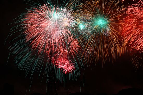 Fireworks marking 75th anniversary of Victory in Moscow