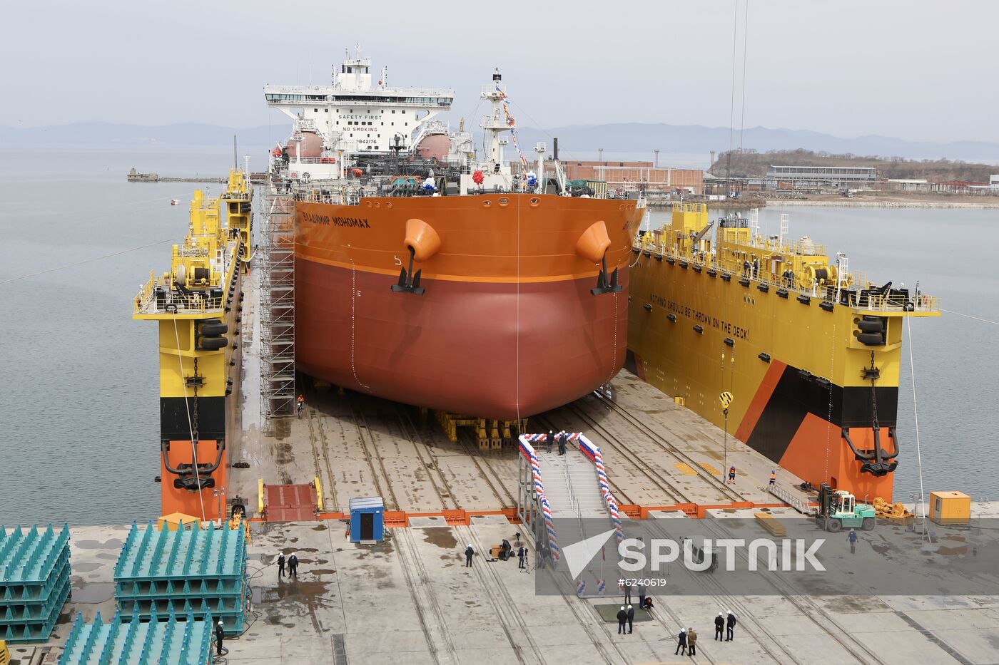 Russia Vladimir Monomakh Tanker Launch