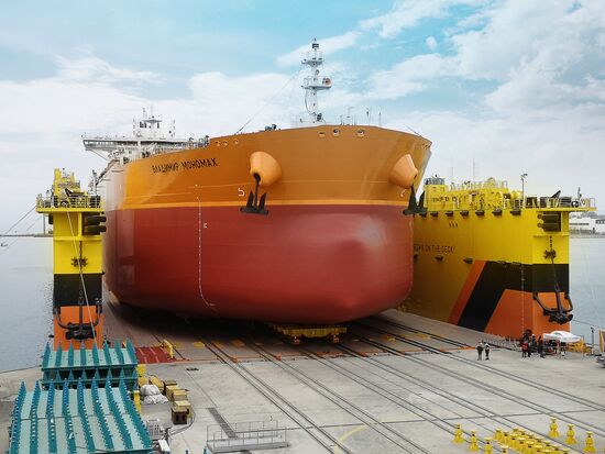 Russia Vladimir Monomakh Tanker Launch