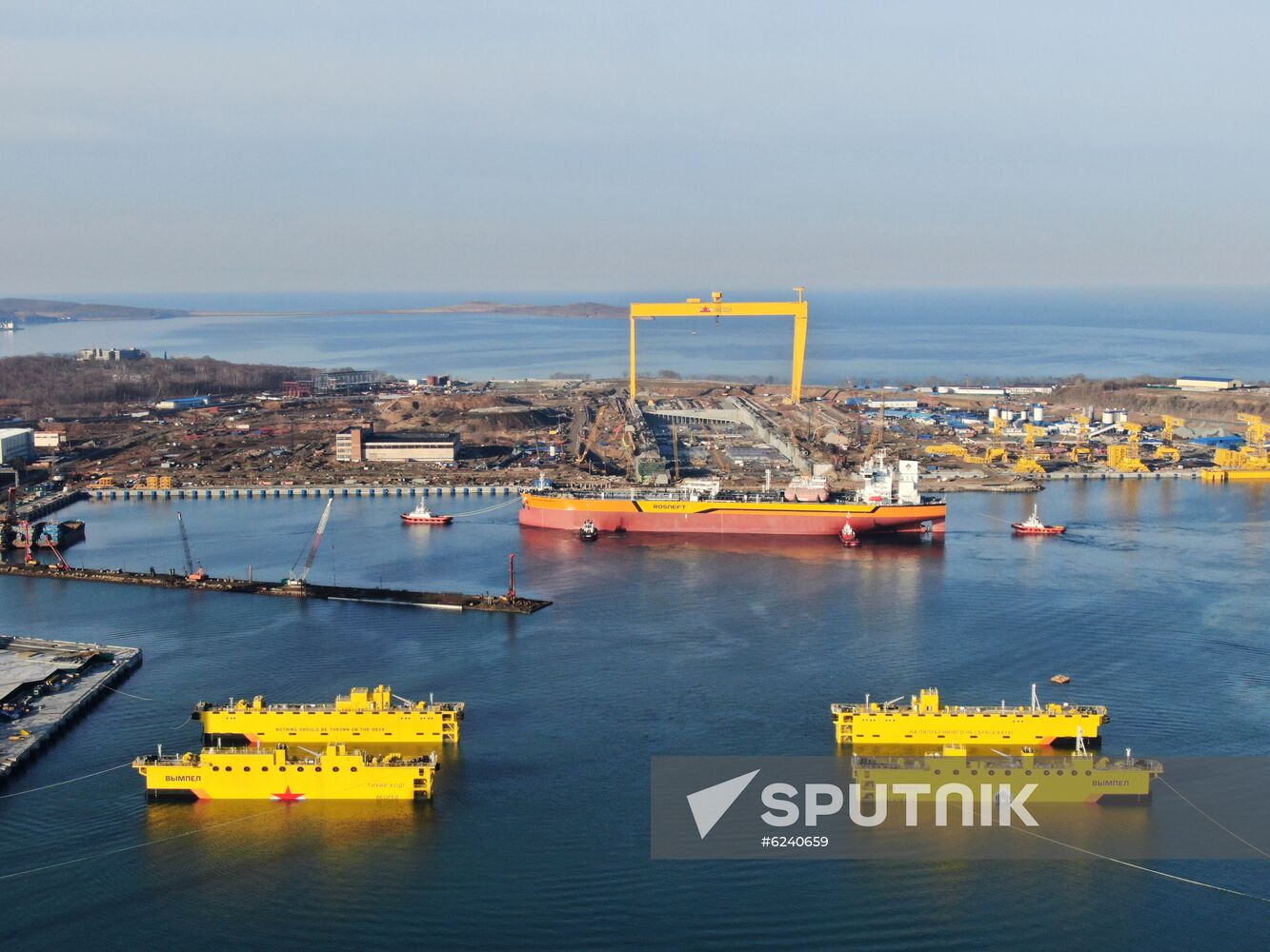 Russia Vladimir Monomakh Tanker Launch