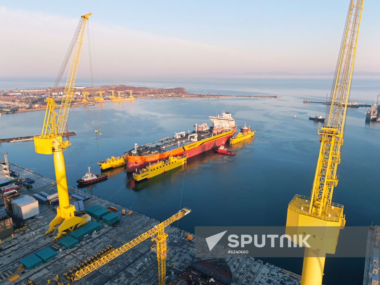 Russia Vladimir Monomakh Tanker Launch