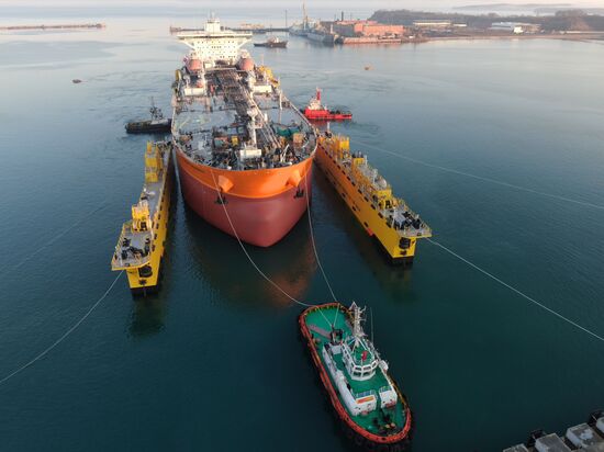 Russia Vladimir Monomakh Tanker Launch