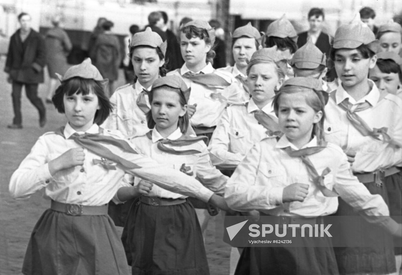 Young Pioneer parade on Red Square