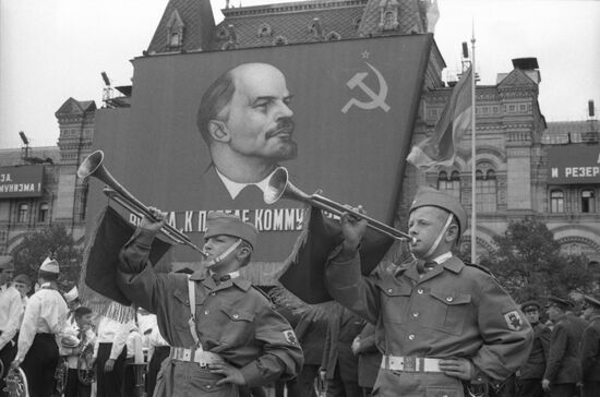 Young Pioneer parade on Red Square