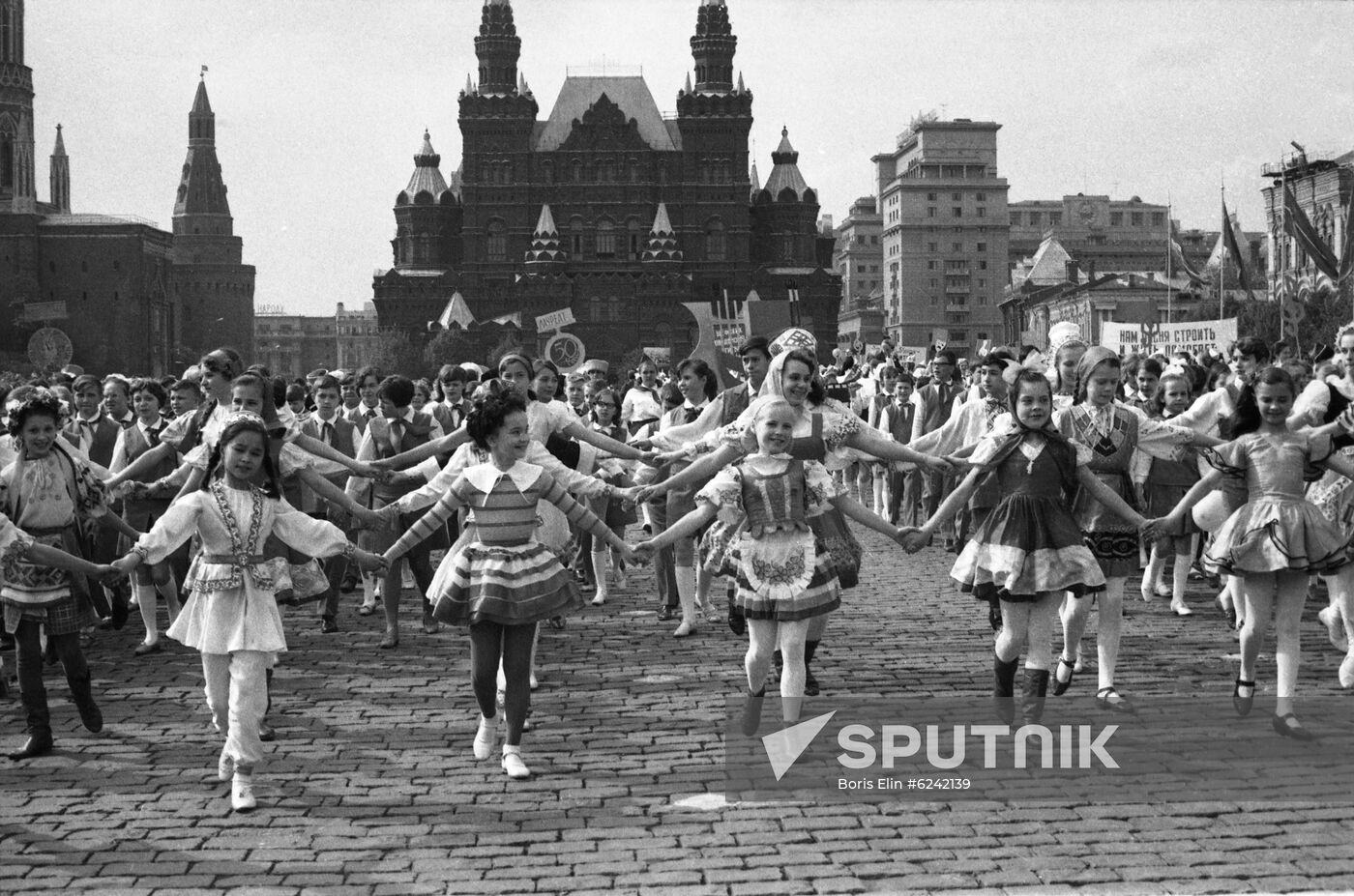 Young Pioneer parade on Red Square