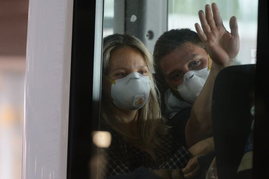 Russia Coronavirus Tourists Return 