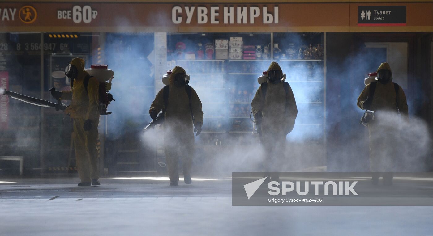 Russia Coronavirus Disinfection 