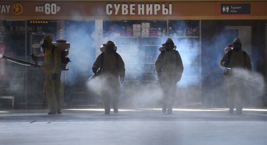 Russia Coronavirus Disinfection 