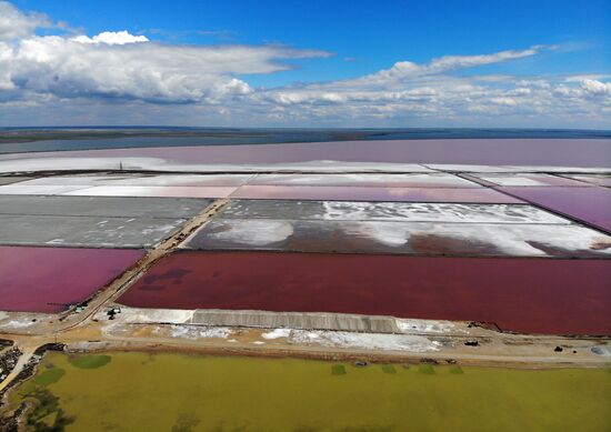 Russia Crimea Salt Harvesting