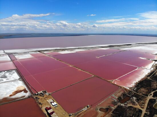Russia Crimea Salt Harvesting