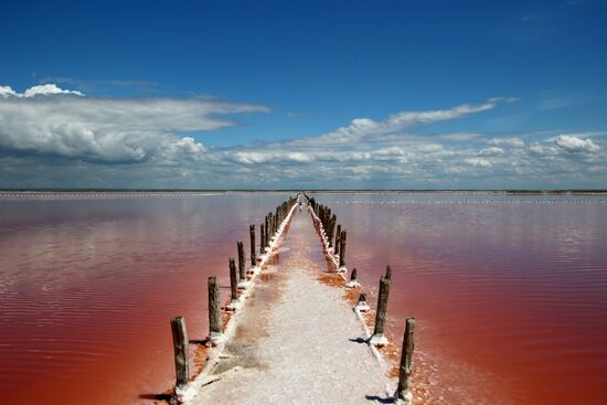 Russia Crimea Salt Harvesting