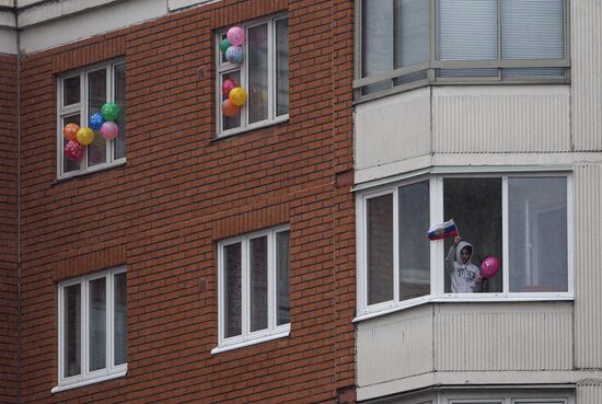 Russia Coronavirus Graduates Farewell Bell