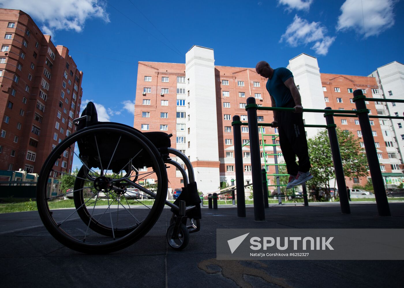 Russia Wheelchair Basketballer Training