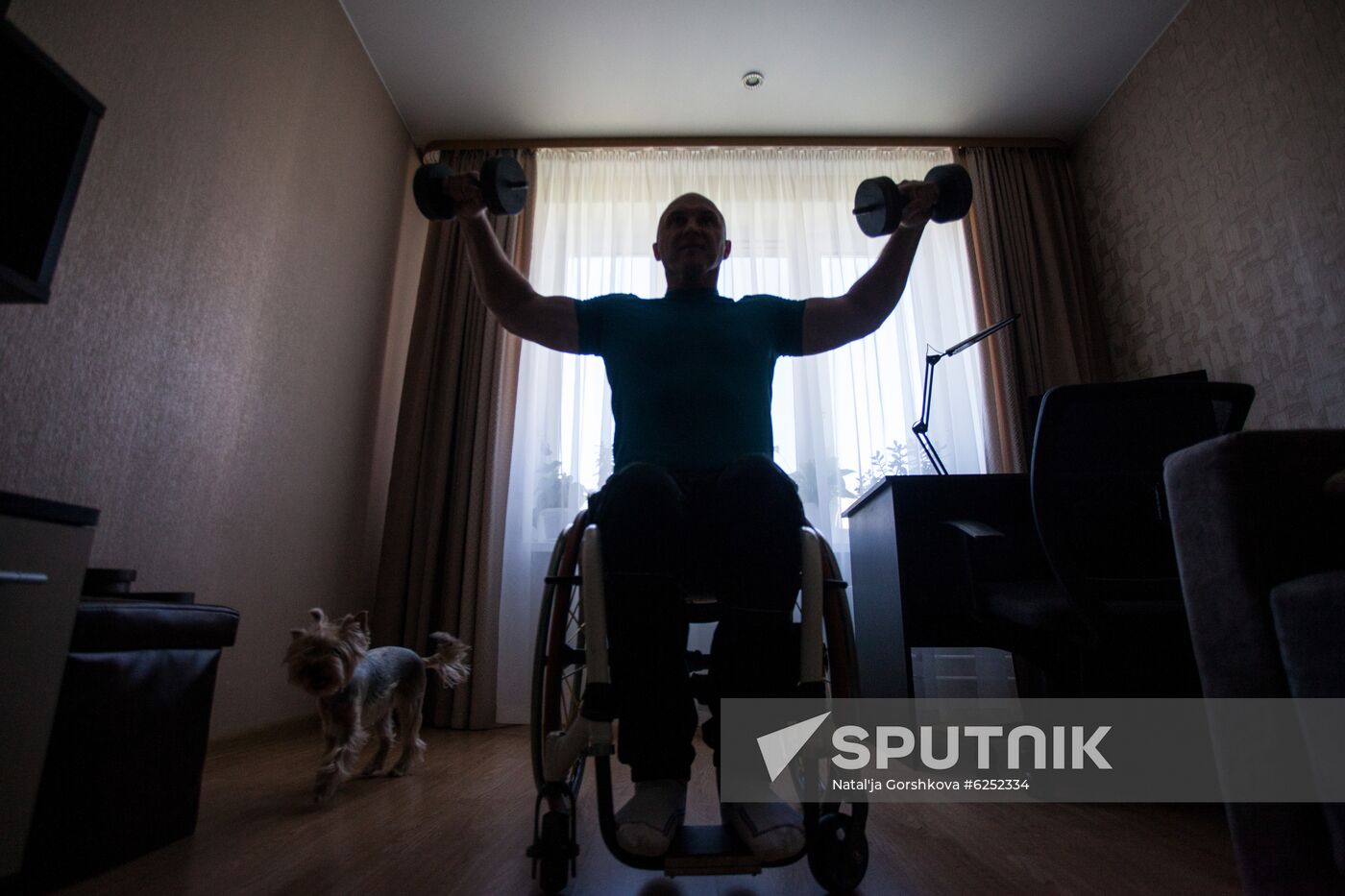 Russia Wheelchair Basketballer Training