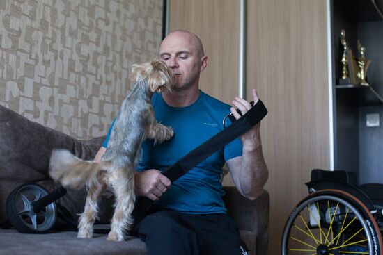 Russia Wheelchair Basketballer Training
