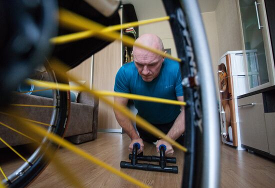 Russia Wheelchair Basketballer Training
