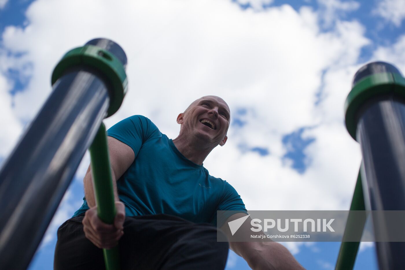 Russia Wheelchair Basketballer Training