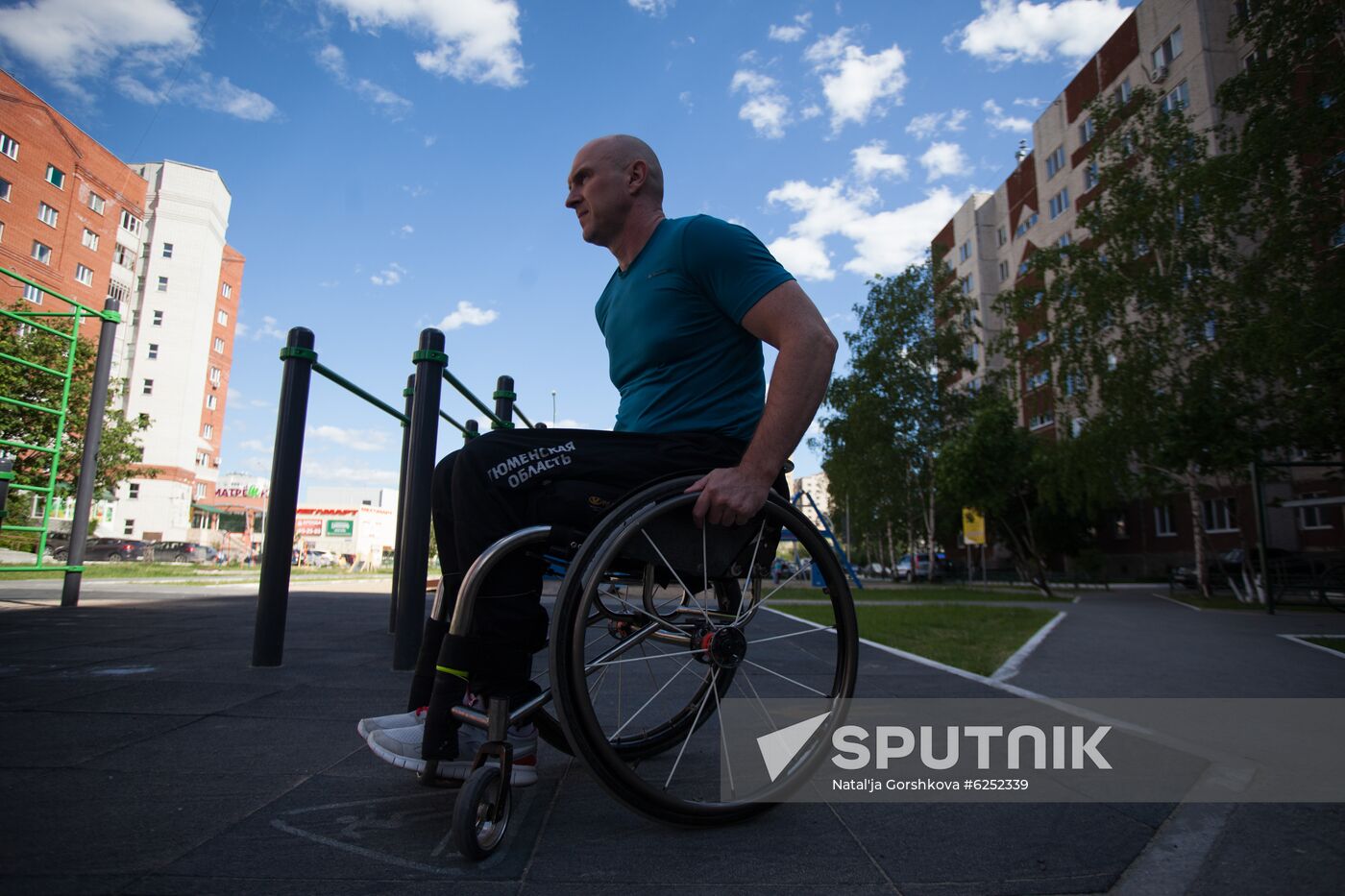 Russia Wheelchair Basketballer Training