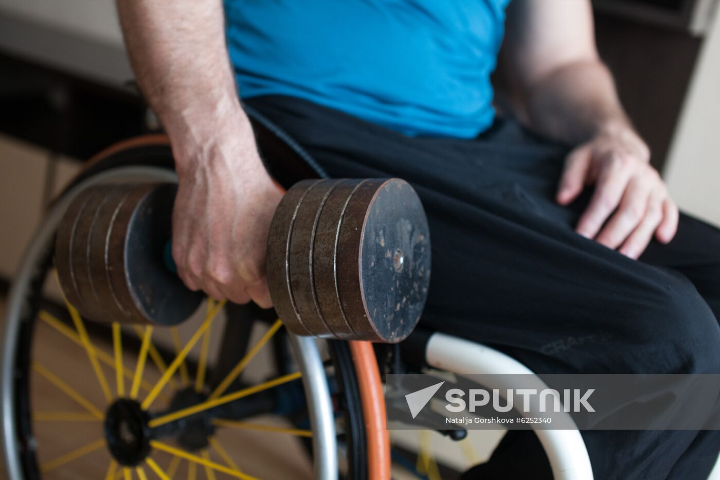 Russia Wheelchair Basketballer Training