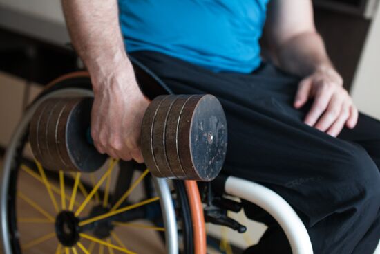 Russia Wheelchair Basketballer Training