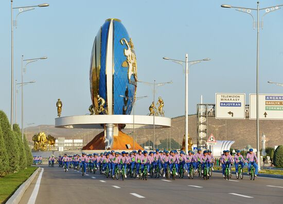 Turkmenistan Bicycle Monument